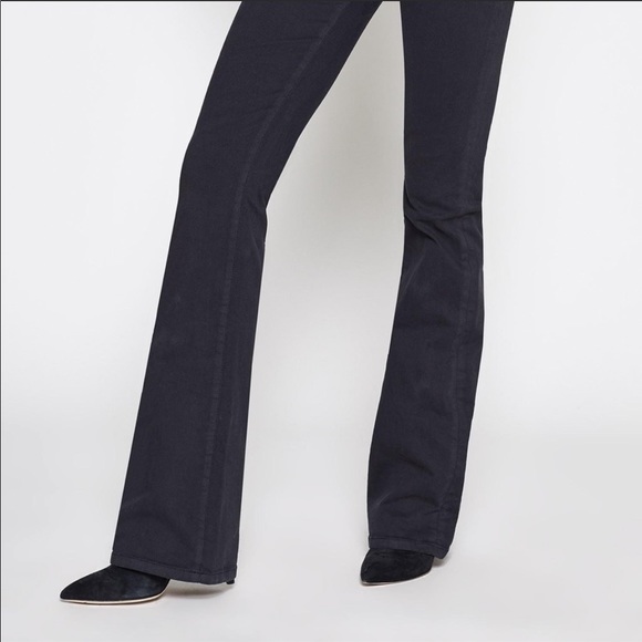 JOIE Eilena Wide High Rise Flared Black Jeans - Picture 4 of 10